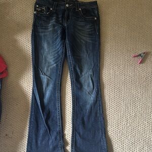 Miss Me black sequin embellished